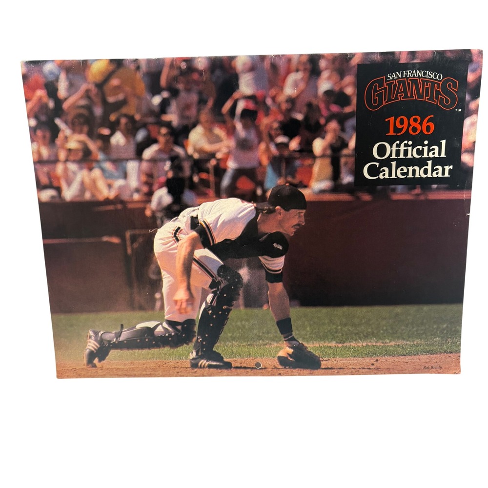 1986 Official Calendar Vintage MLB San Francisco Giants
